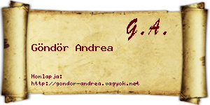 Göndör Andrea névjegykártya