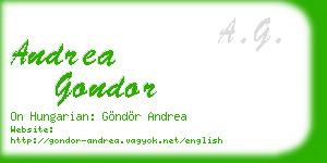 andrea gondor business card