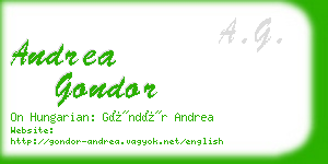 andrea gondor business card